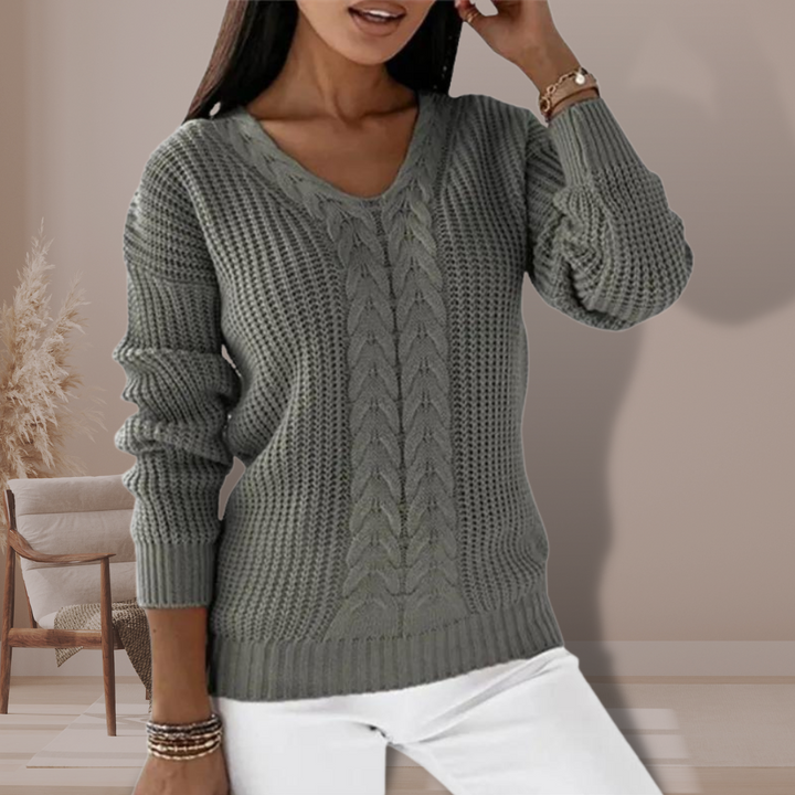 Maris | Elegant Kabelpatroon Trui