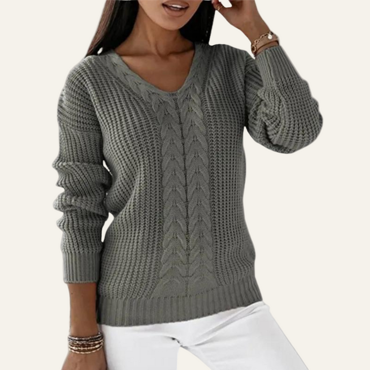 Maris | Elegant Kabelpatroon Trui