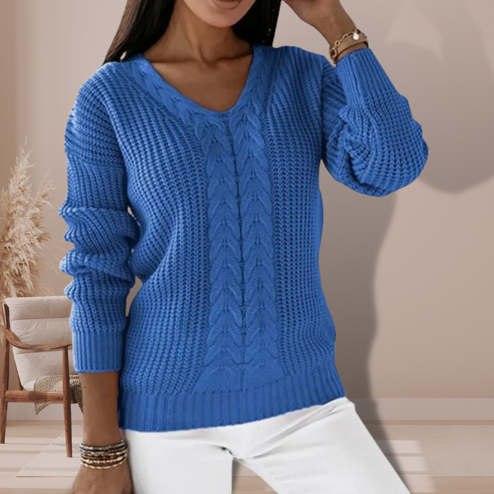Maris | Elegant Kabelpatroon Trui