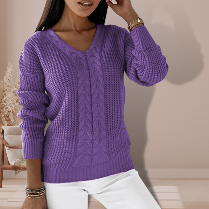 Maris | Elegant Kabelpatroon Trui