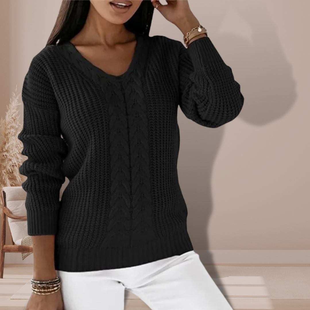 Maris | Elegant Kabelpatroon Trui