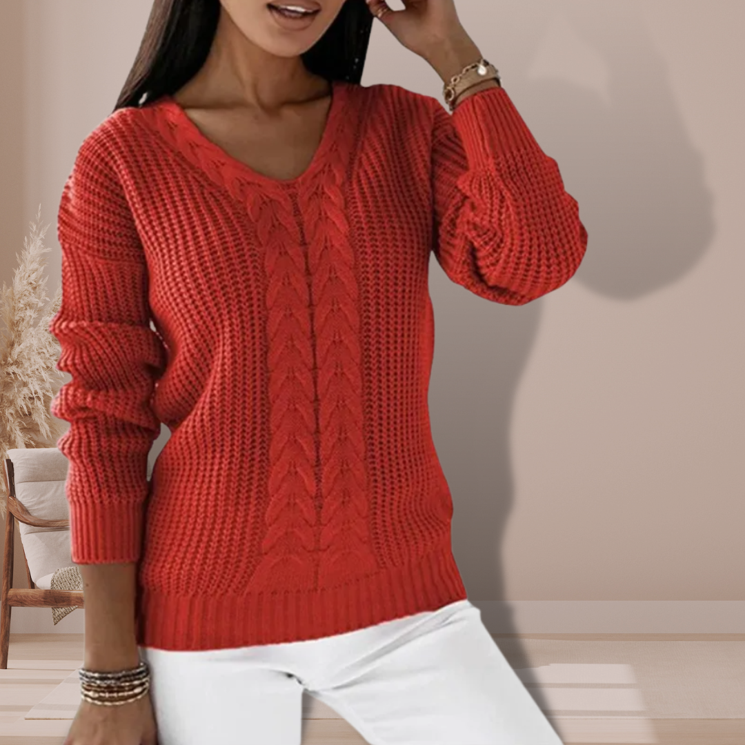Maris | Elegant Kabelpatroon Trui